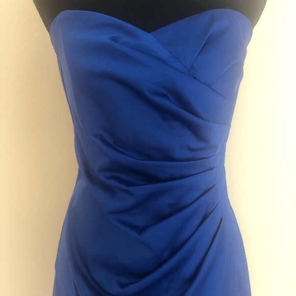 Blue Strapless Junior Dress - Picture 5 of 7